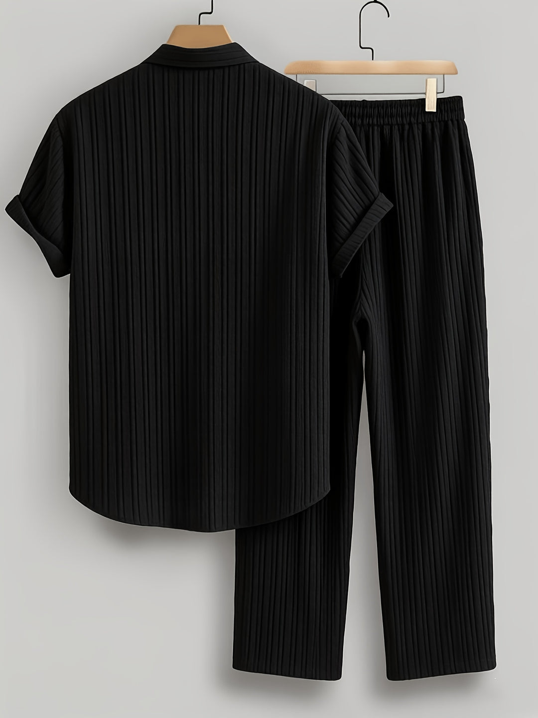 Patrick | Men's Textured Short Sleeve Shirt & Trouser Set