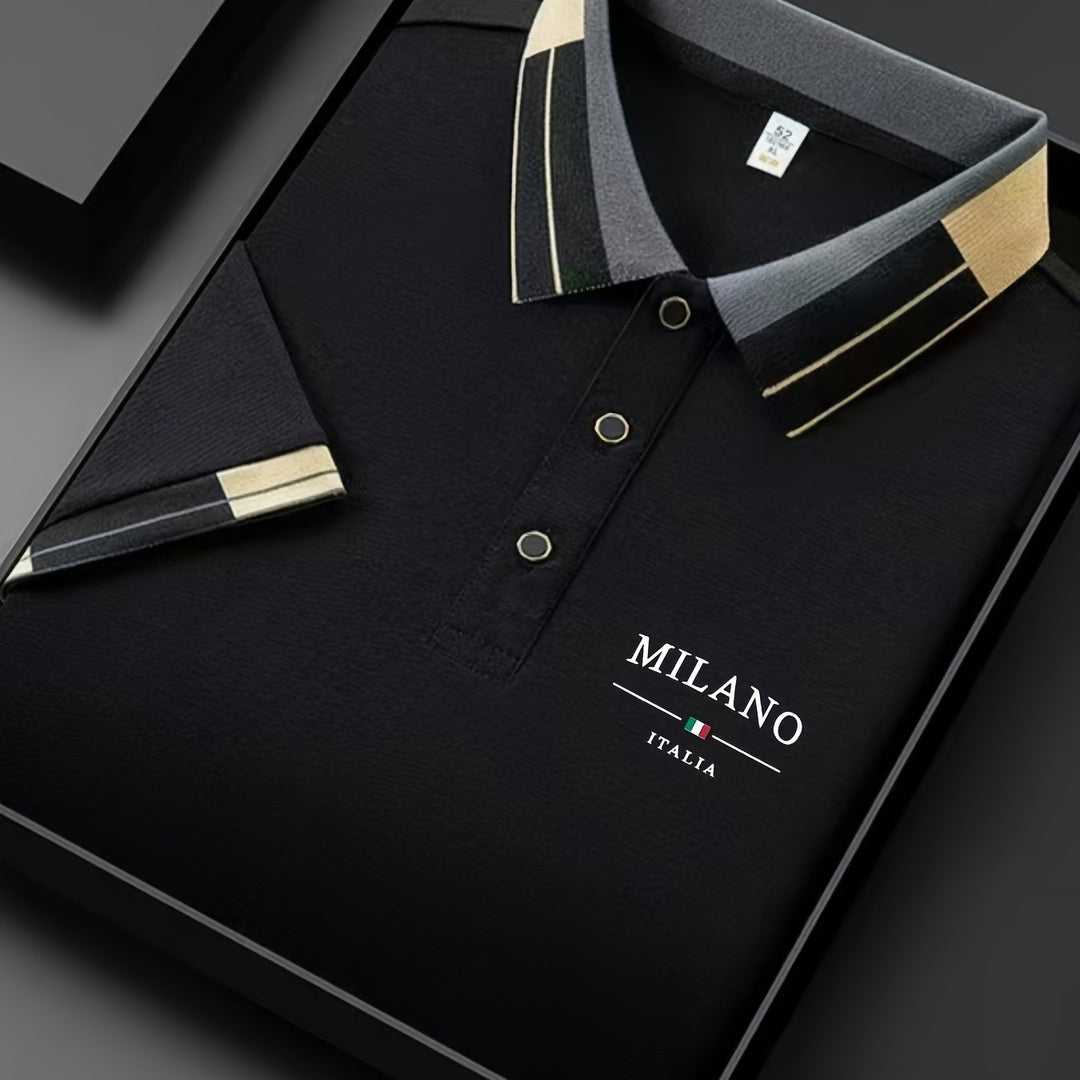 Alessio | Men's Contrast-Tipped Collar Polo