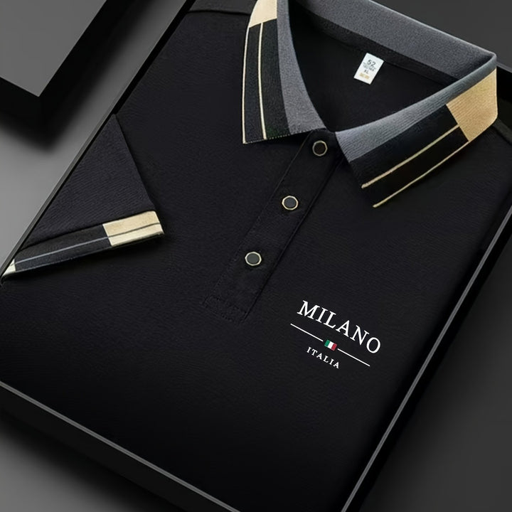 Alessio | Men's Contrast-Tipped Collar Polo