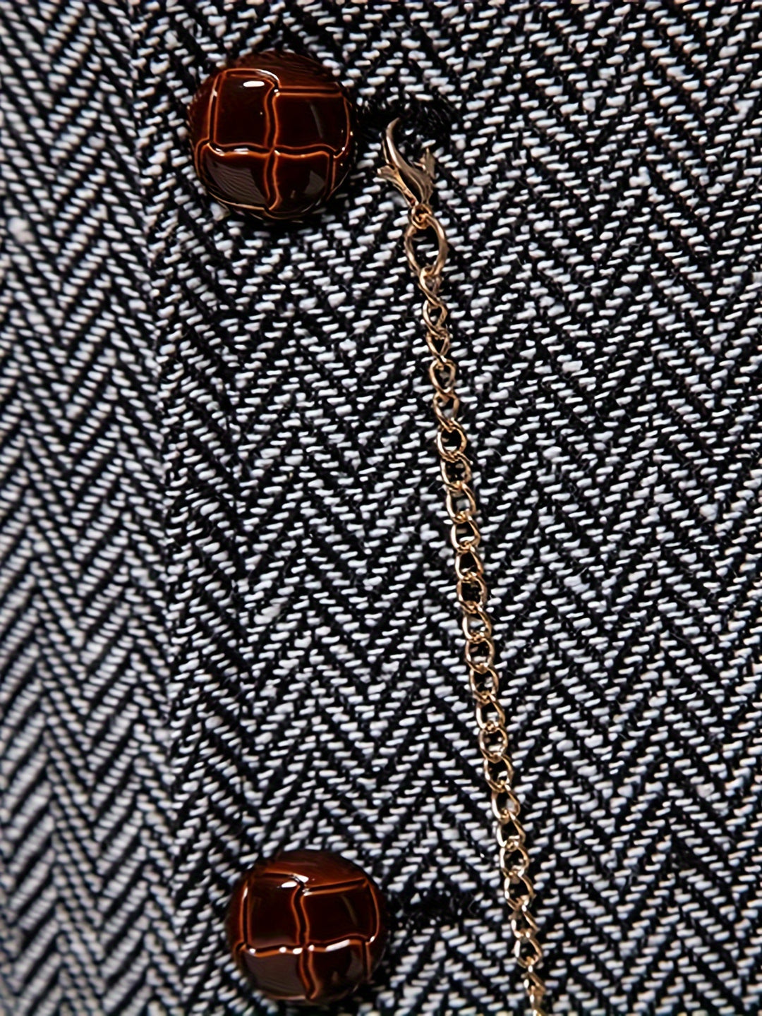 Edmund | Herringbone Single-Breasted Vest