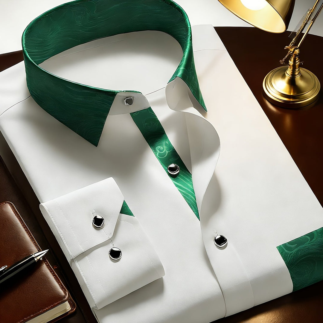 Whitfield | Men's Contrast Collar Long Sleeve Shirt