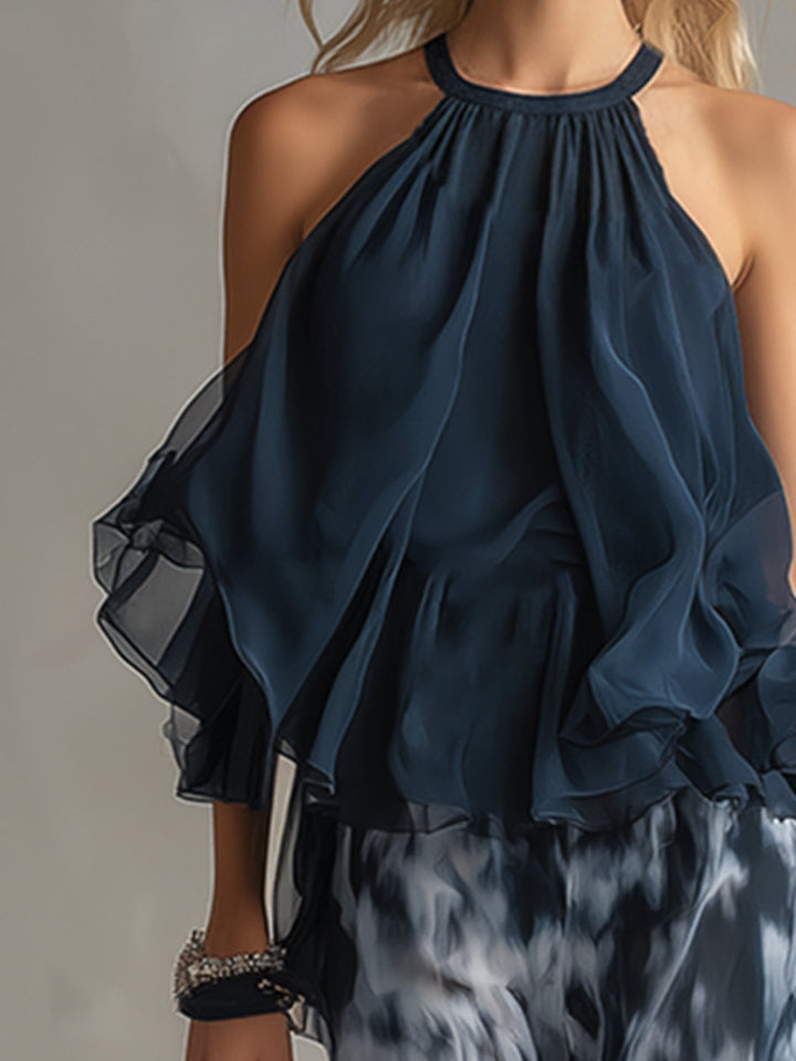Cosette | Flowing High-Neck Two-Piece Set