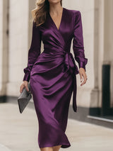 Laura | Elegant Wrap Midi Dress