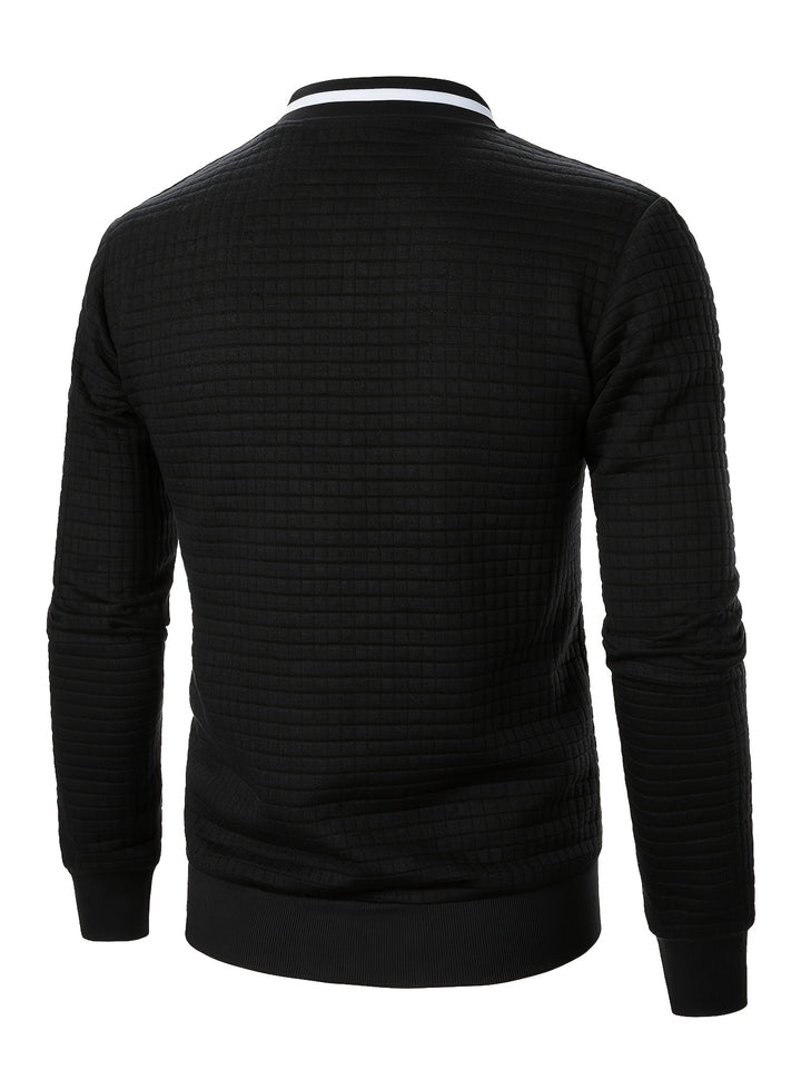 Marcus | Textured Stand-Collar Bomber Jacket