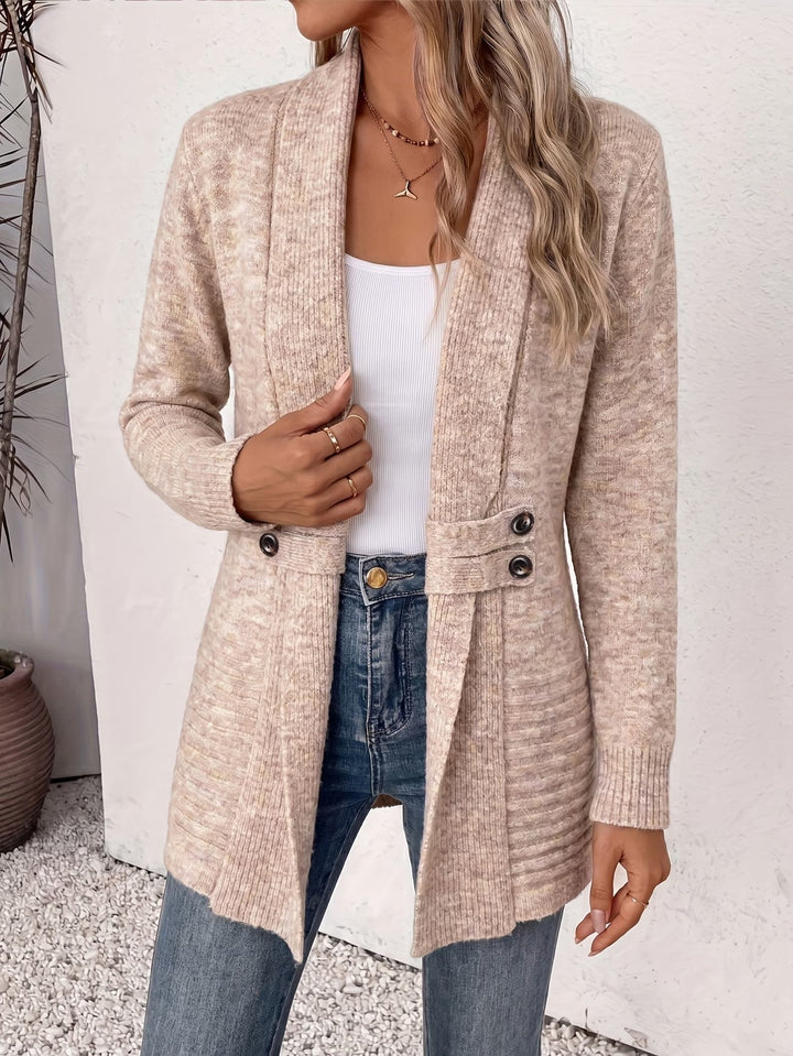 Helene | Ribbed Button-Tab Cardigan