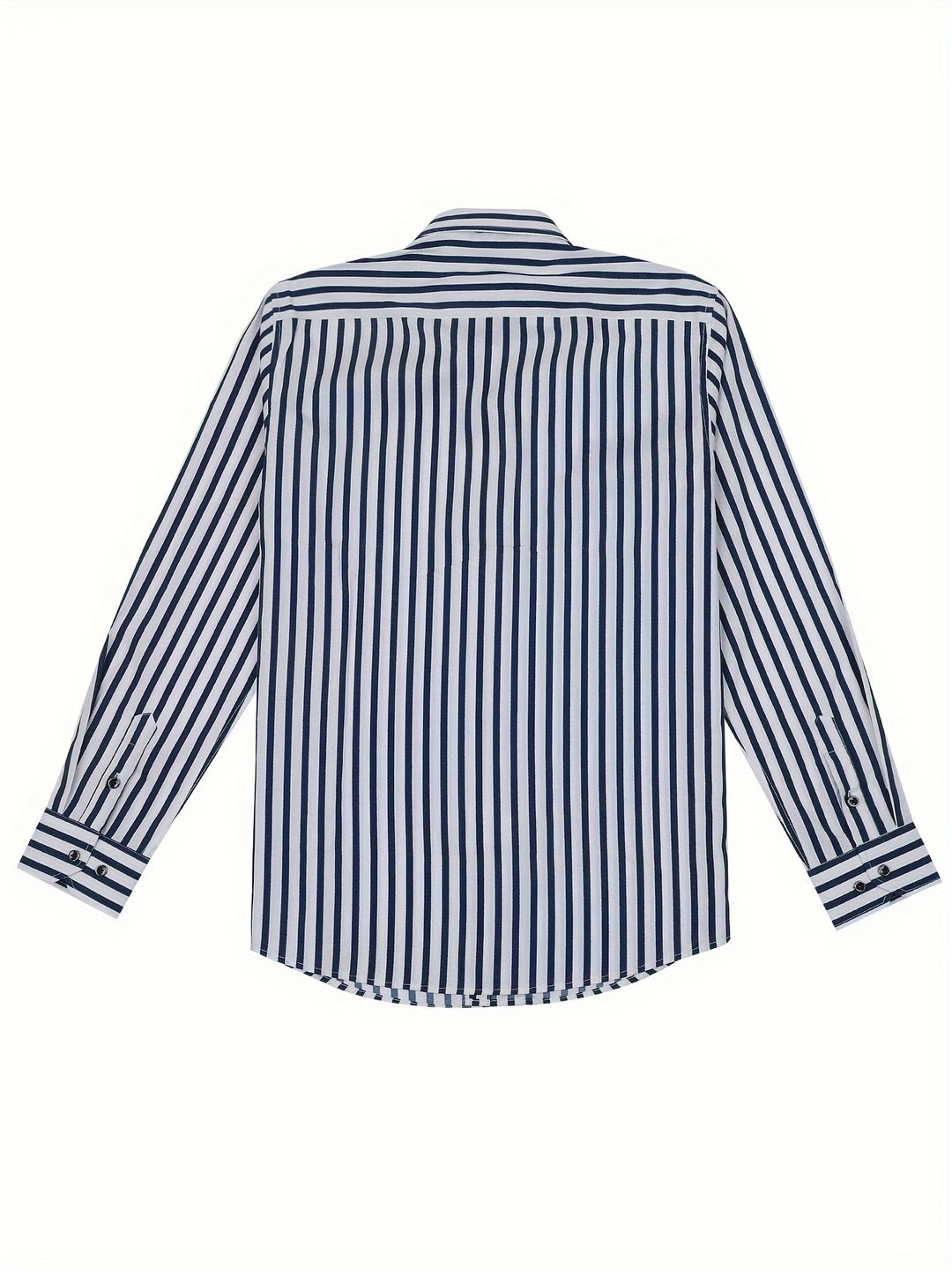 Stroud | Men's Slim Fit Bold Stripe Long Sleeve Dress Shirt