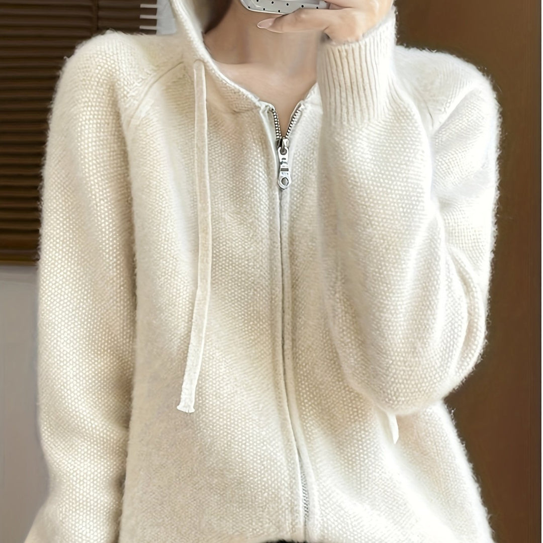 Everly | Hooded Zip-Front Cardigan