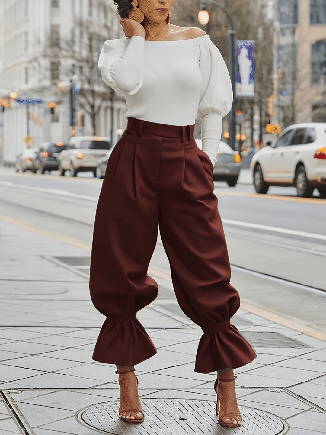 Seraphina | High-Waist Lantern Trousers