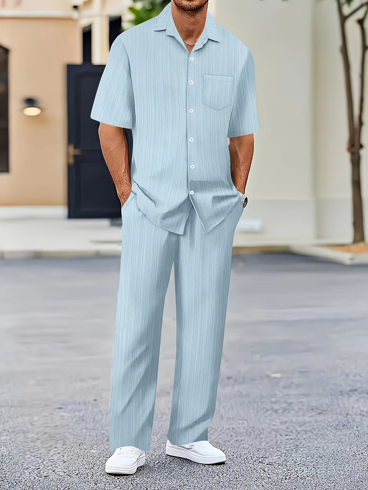 Landon | Men's Short Sleeve Shirt & Trousers Set