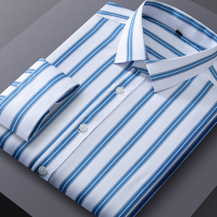 Vaughn | Men's Stretch Striped Long Sleeve Shirt