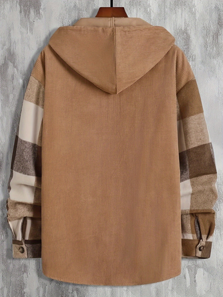 Declan | Hooded Plaid Overshirt Jacket
