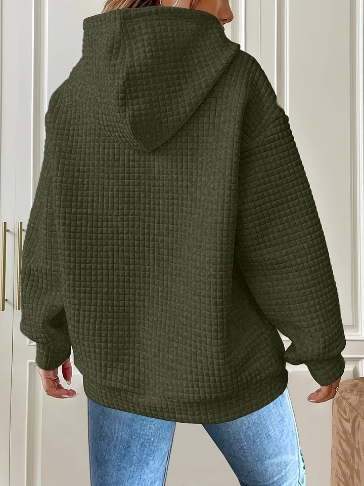 Marion | Textured Waffle-Knit Hoodie