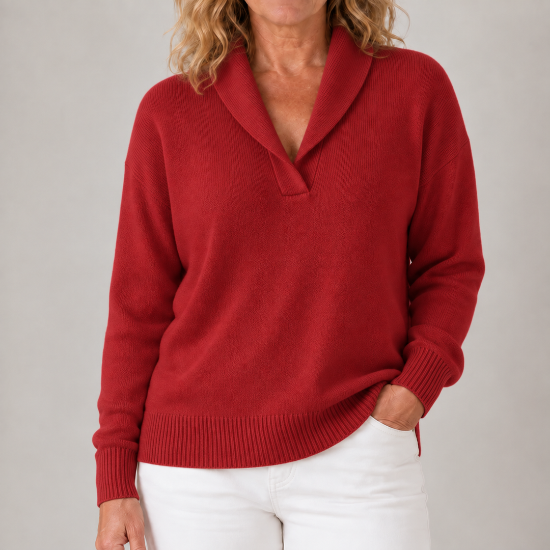 Romy | Refined Shawl Collar Sweater