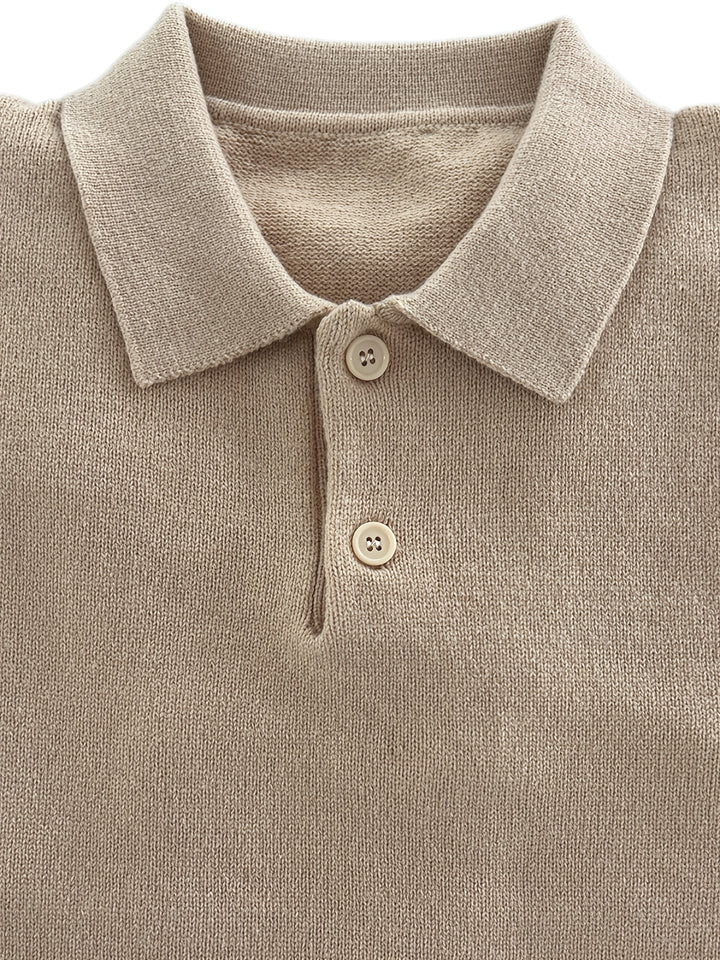 Sebastian | Relaxed Knit Polo Sweater
