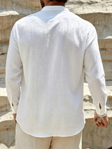 Solan | Men's Relaxed Linen Henley Shirt