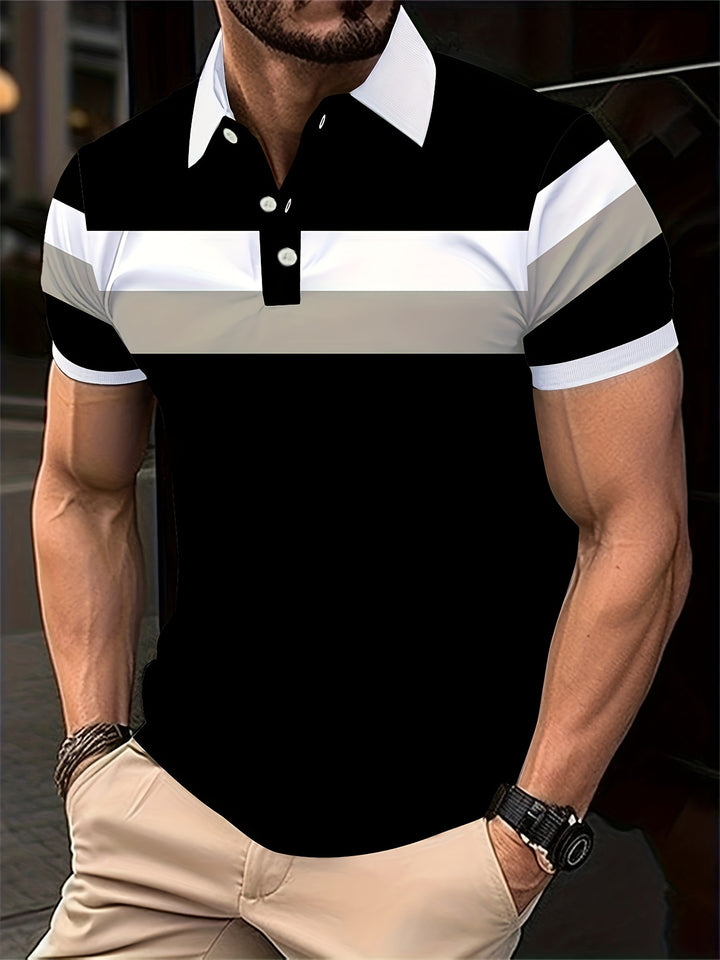 Nicholas | Men's Colour Block Polo Shirt