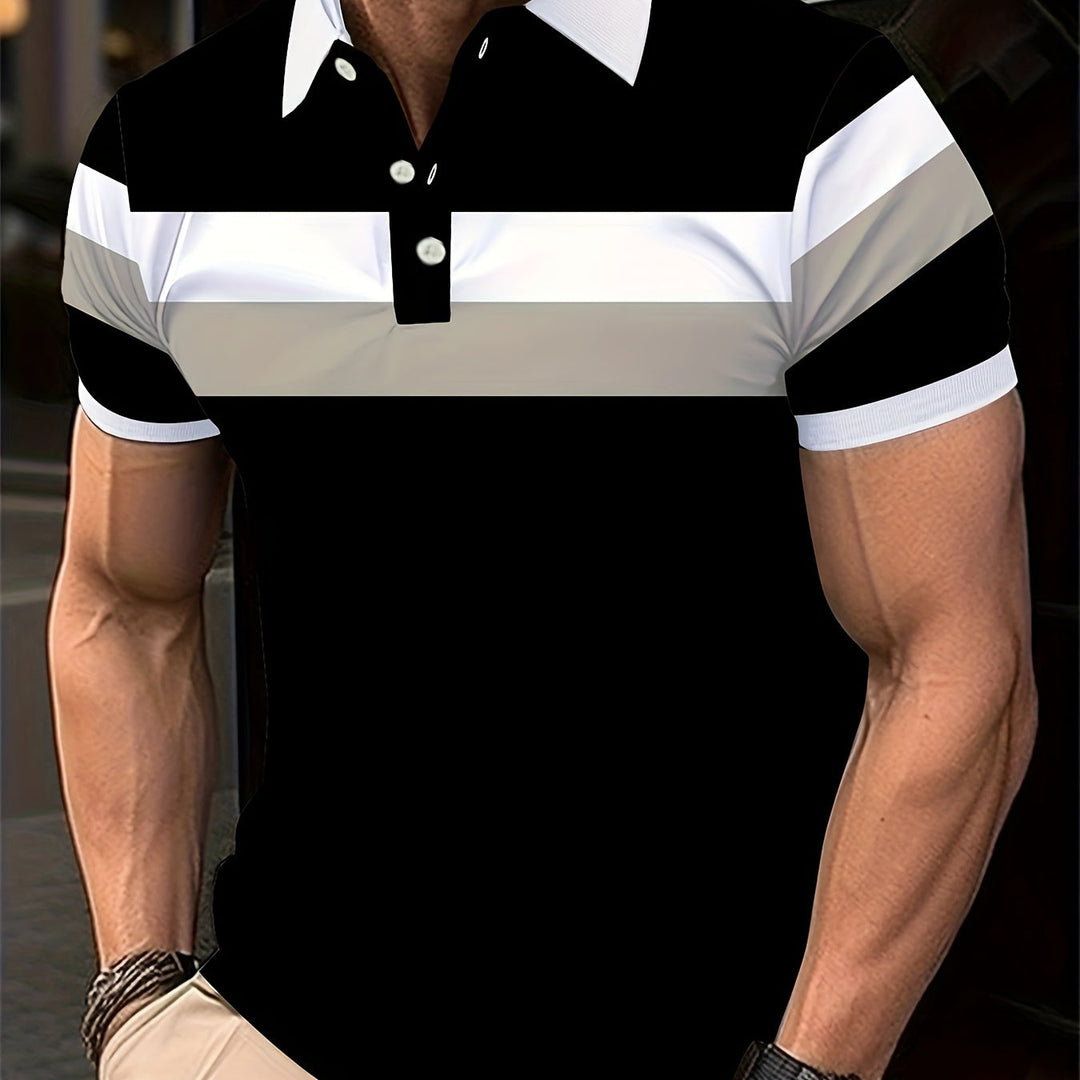 Nicholas | Men's Colour Block Polo Shirt