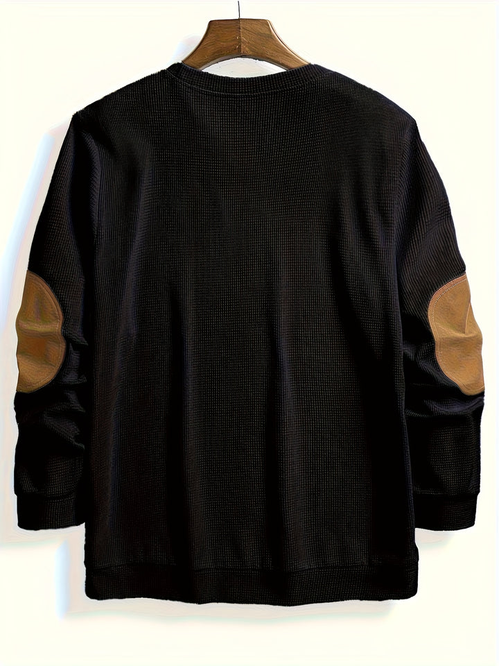 Spencer | Textured Elbow-Patch Sweater