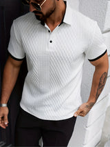 Knox | Men's Jacquard Colour-Block Polo