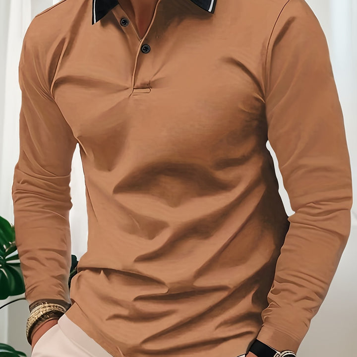 Harvey | Refined Long-Sleeve Polo Shirt