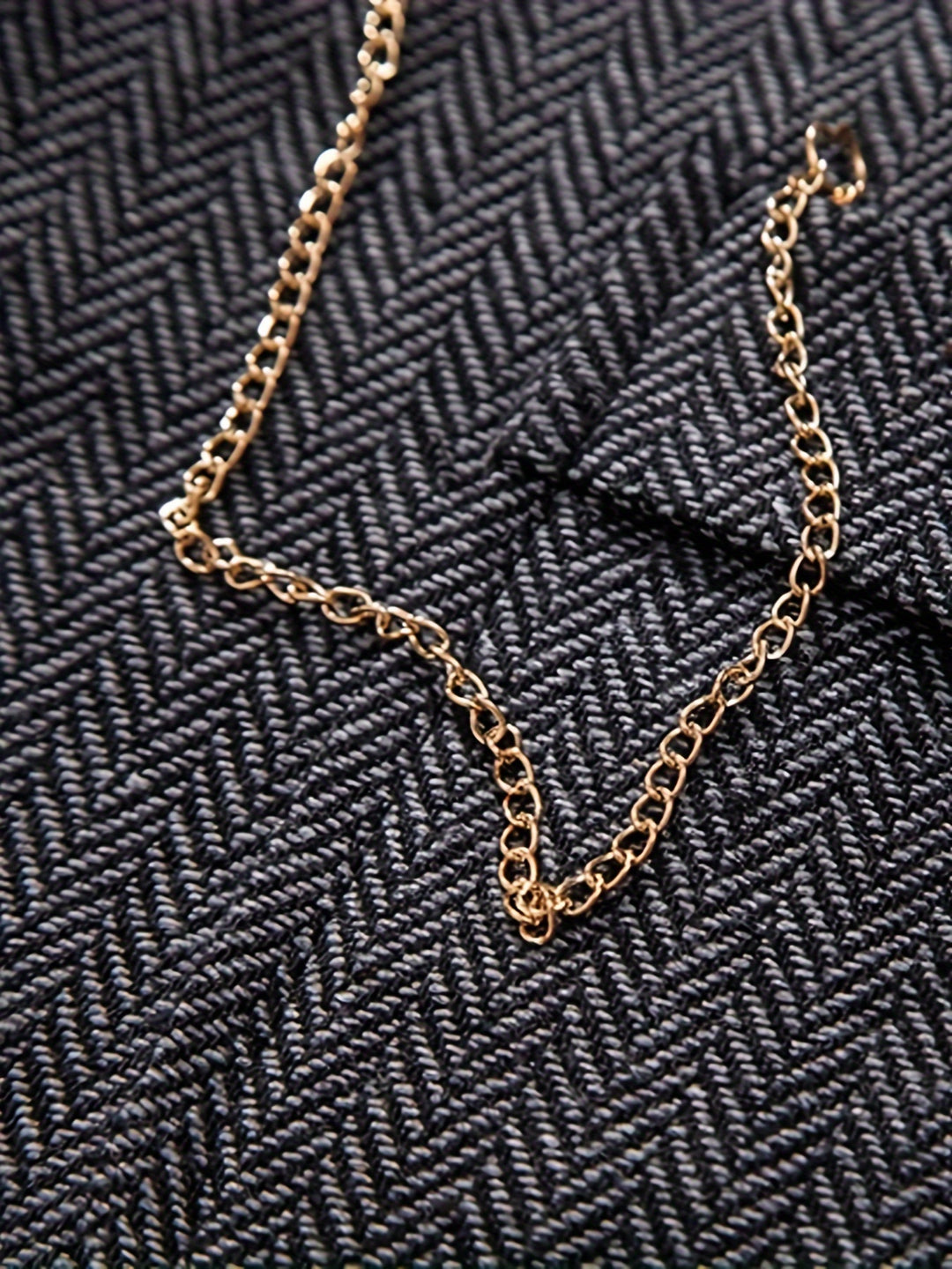 Edmund | Herringbone Single-Breasted Vest