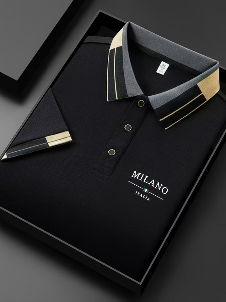 Alessio | Men's Contrast-Tipped Collar Polo