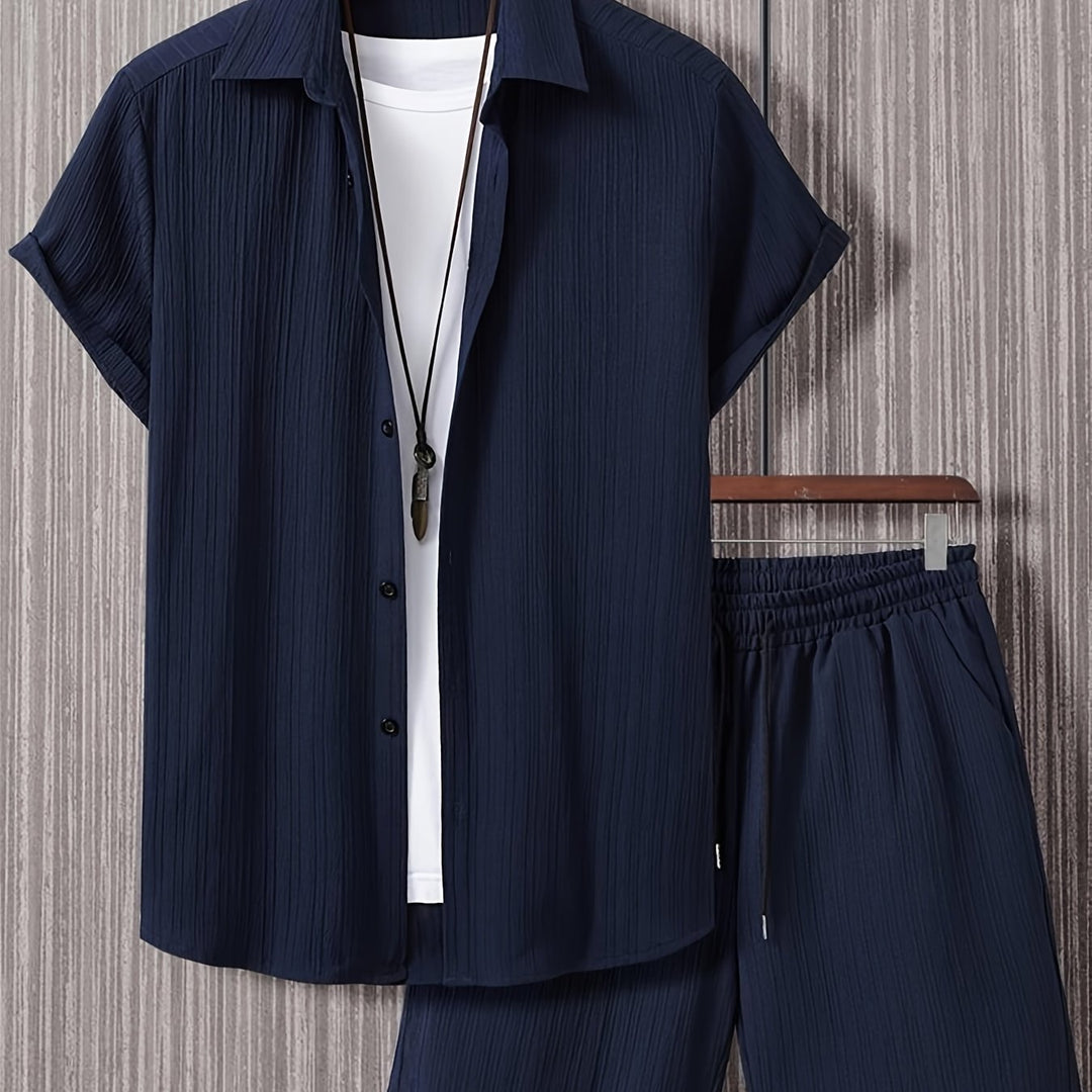 Caden | Men's Short Sleeve Shirt & Shorts Set