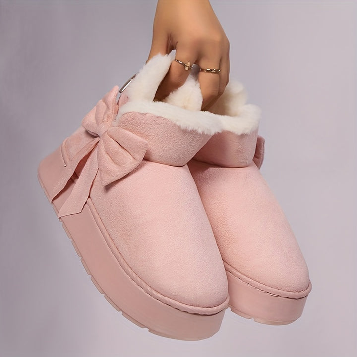 Noelle | Cozy Bow Ankle Boots