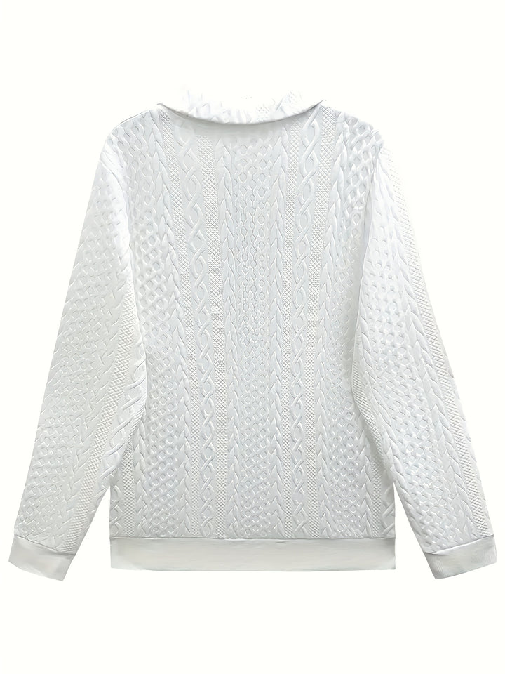 Camille | Cable-Knit Quarter-Zip Sweatshirt