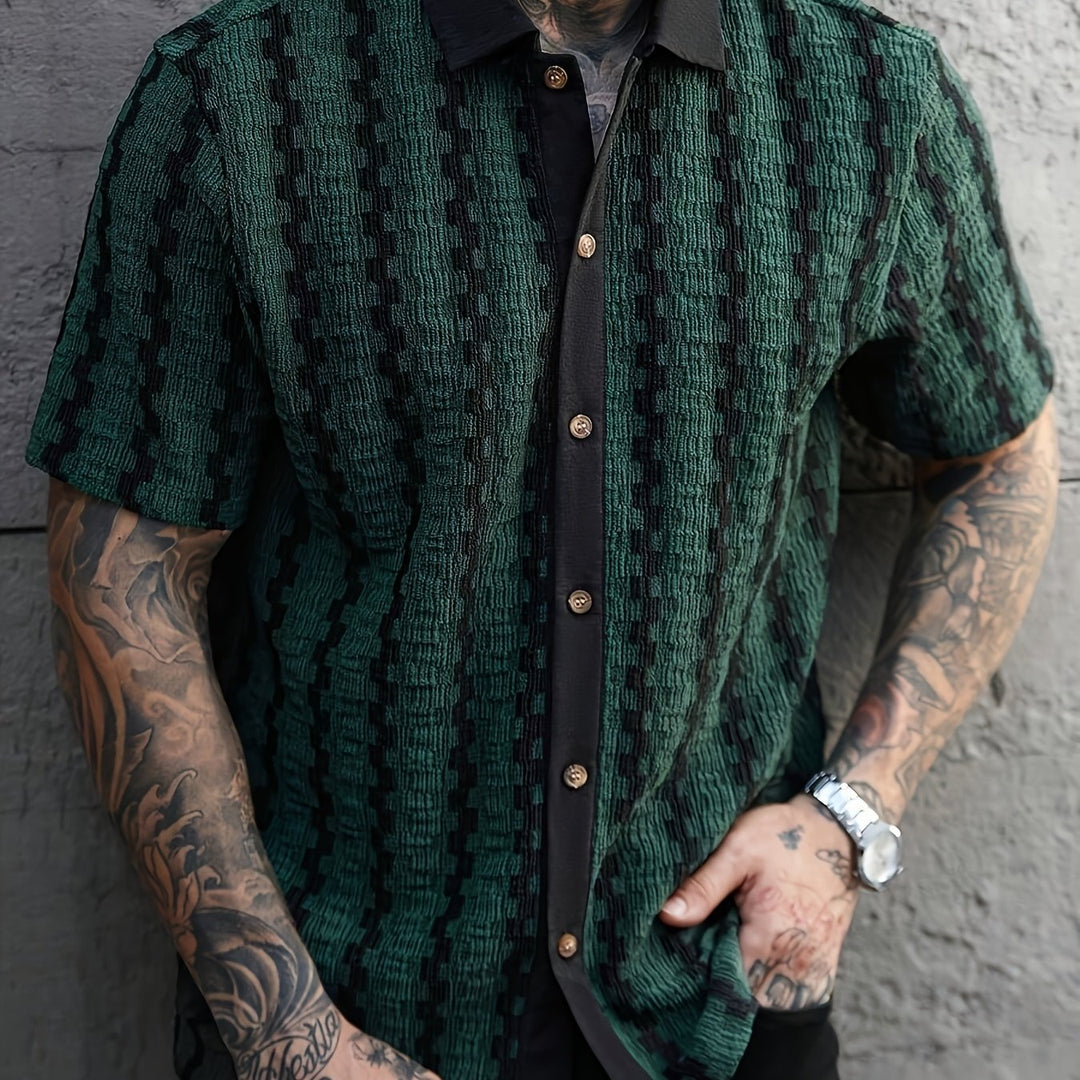 Strand | Men's Colour Stripe Short Sleeve Shirt