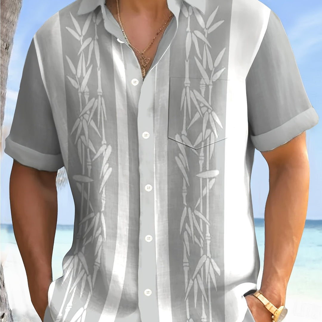 Kellan | Men's Hawaiian Color-Block Short Sleeve Shirt