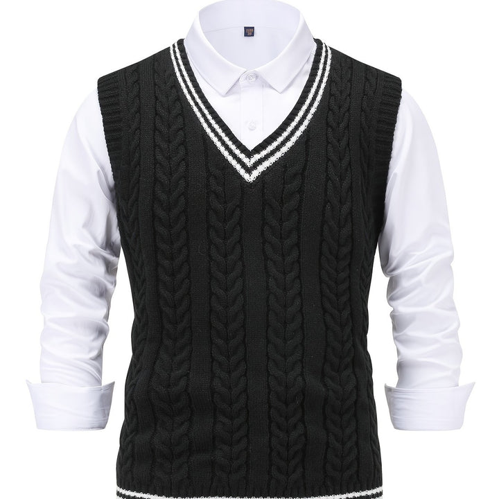 Winston | Cable-Knit V-Neck Sweater Vest