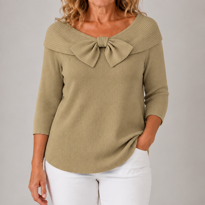 Lindsay | Elegant Bow-Neck Top