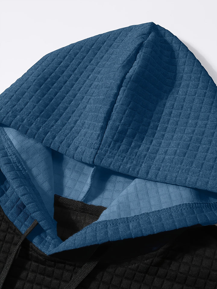 Grayson | Textured Color-Block Hoodie