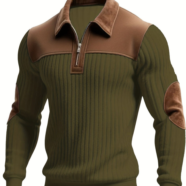 Harrison | Color-Block Quarter-Zip Pullover