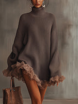 Vanessa | Relaxed Turtleneck Sweater Dress