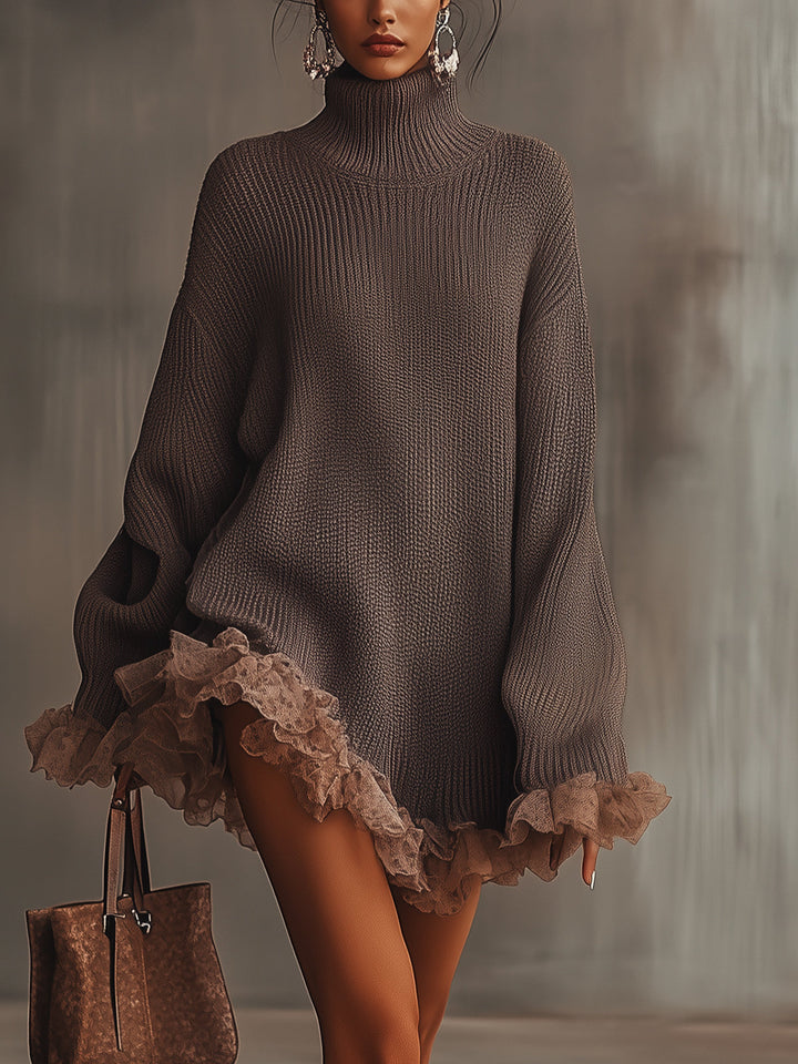 Vanessa | Relaxed Turtleneck Sweater Dress