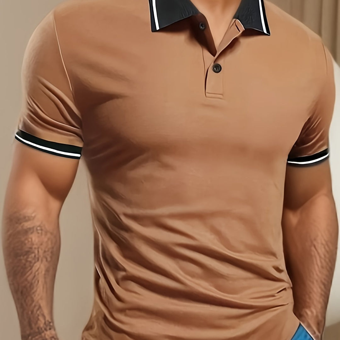 Larkin | Men's Knit Turn-Collar Polo