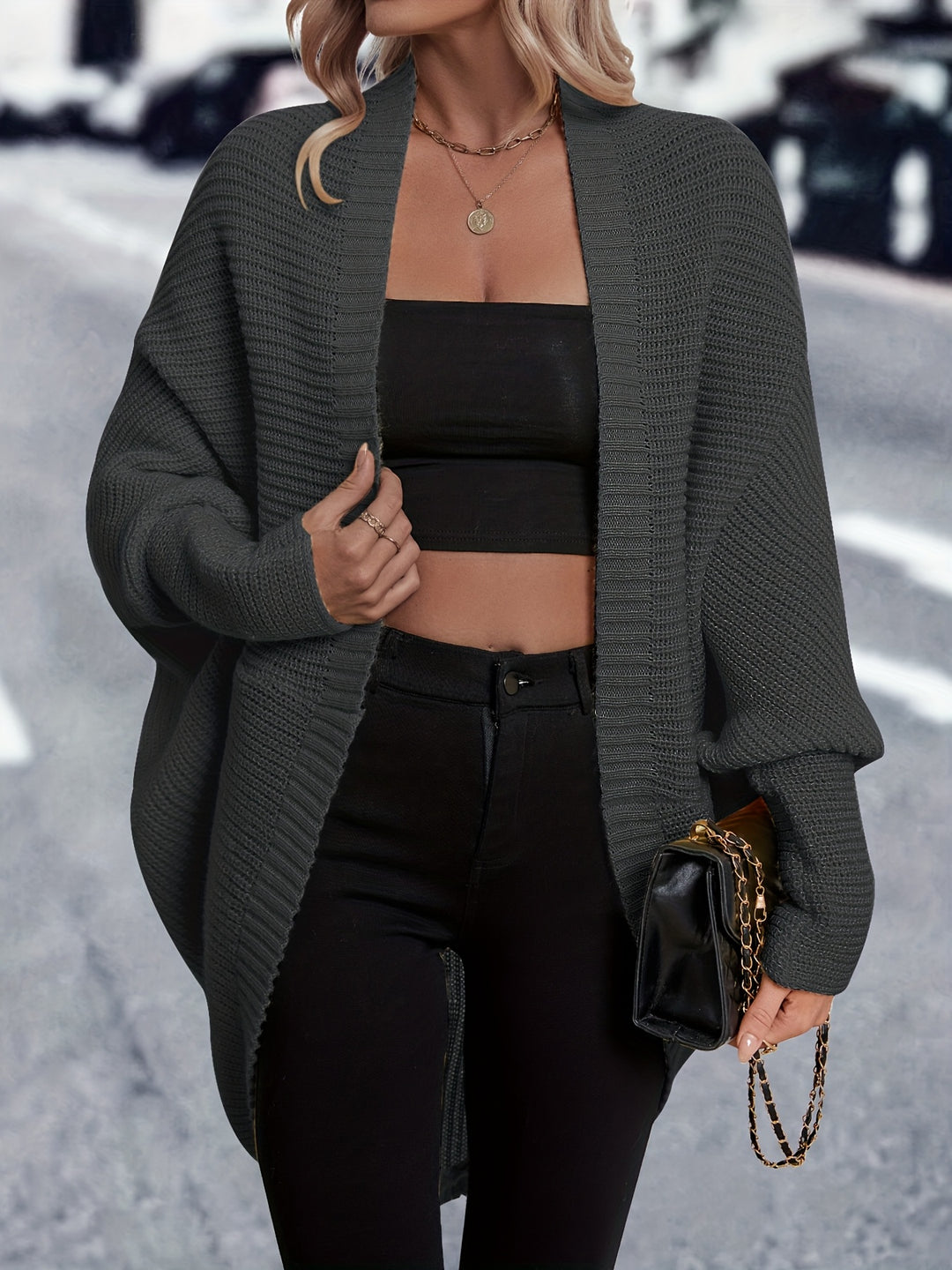 Brynn | Draped Christmas Cardigan