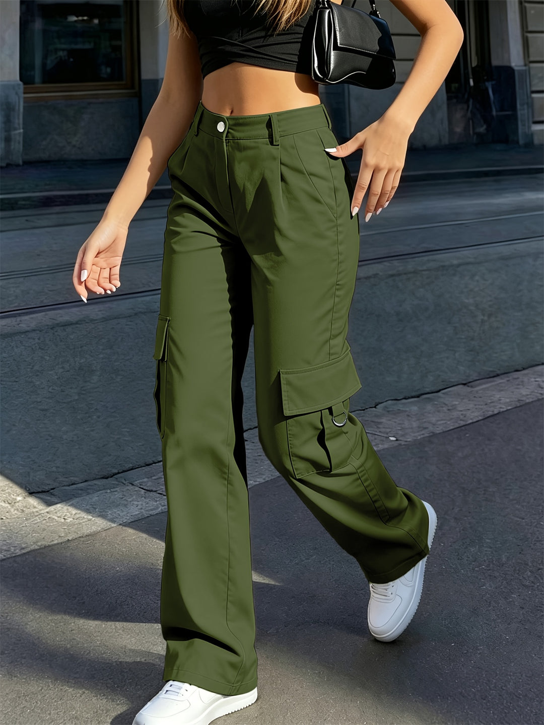 Sabine | High-Waisted Cargo Pants