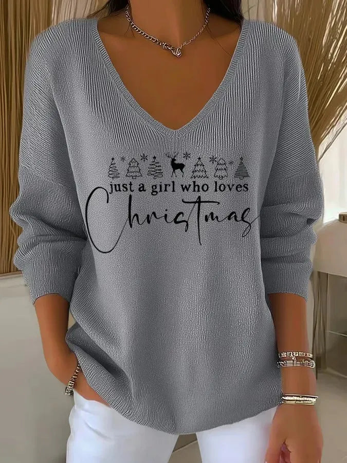 Diana | Festive V-Neck Sweater