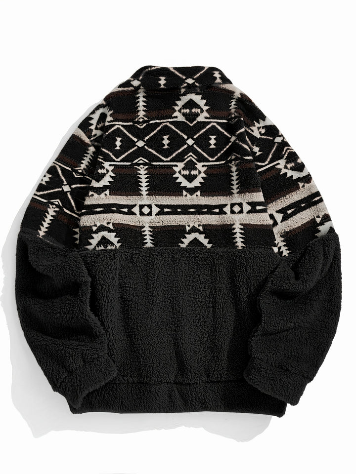 Sienna | Patterned Half-Zip Teddy Pullover
