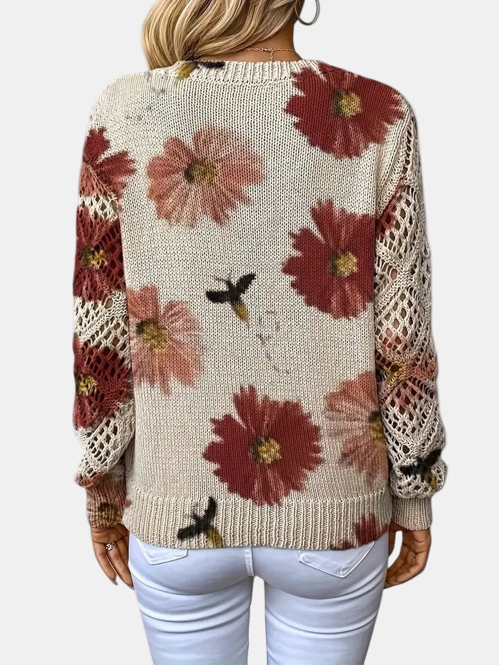 Marlisa | Floral Openwork Sweater