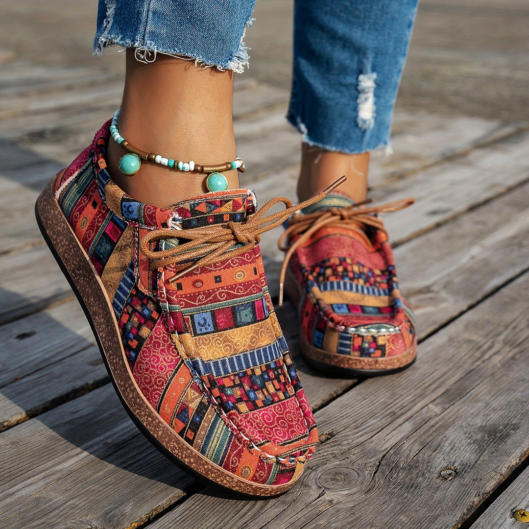 Faye | Boho Patterned Comfort Sneakers