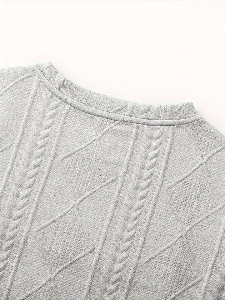Harlan | Textured Crewneck Top