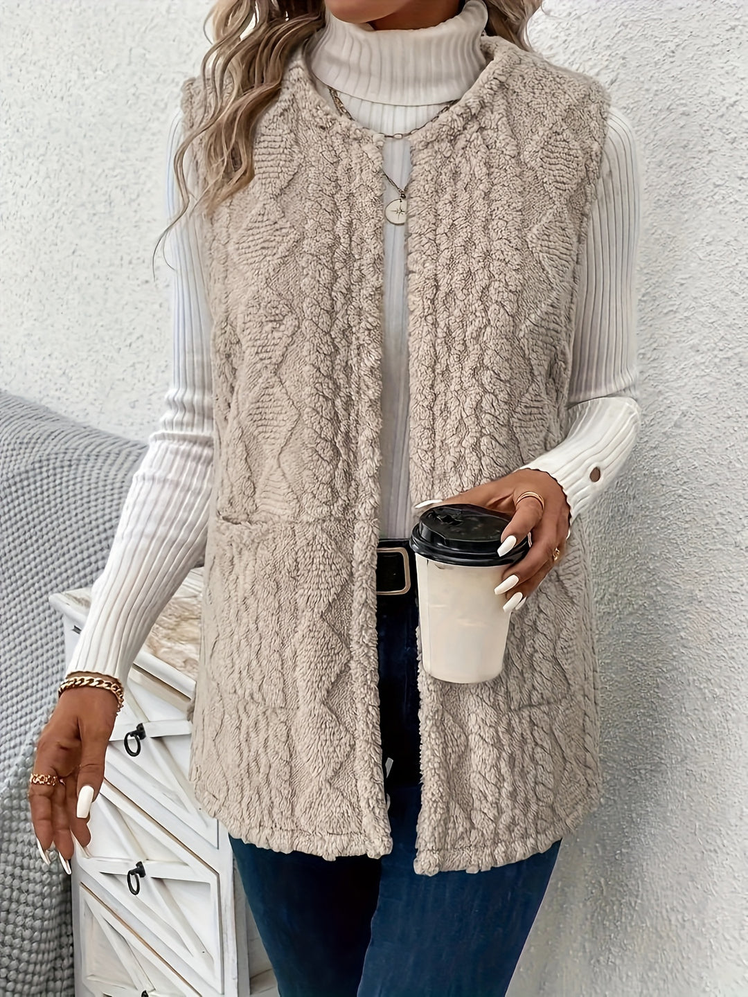 Ivy | Soft Textured Sleeveless Vest