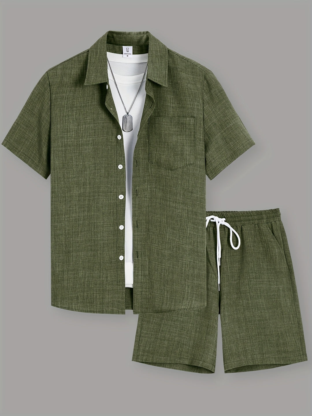 Lawson | Men's Lapel Shirt & Shorts Set