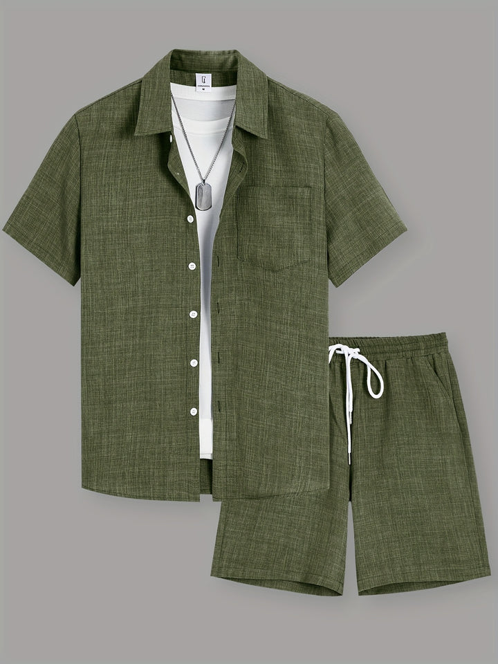 Lawson | Men's Lapel Shirt & Shorts Set