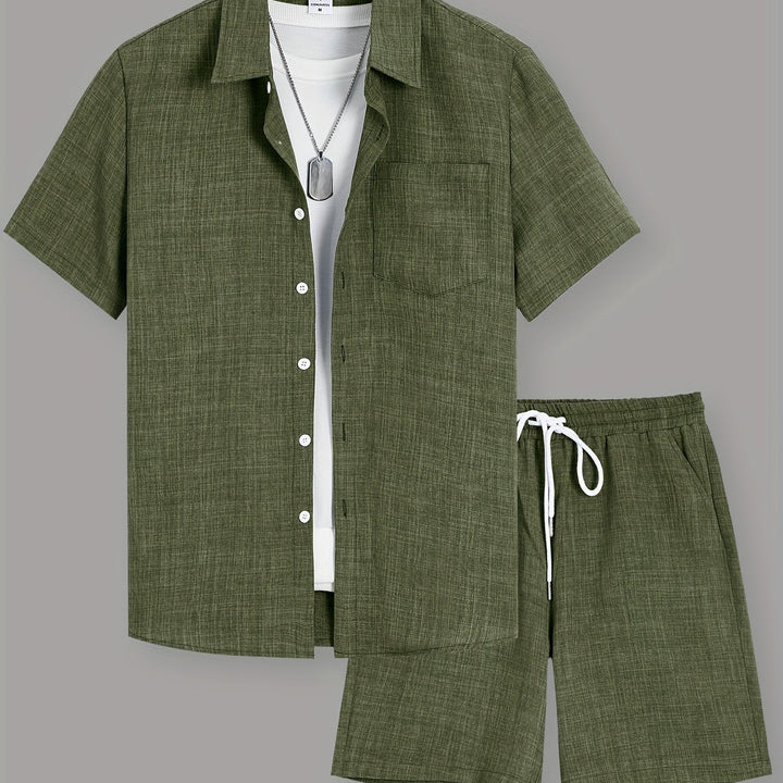 Lawson | Men's Lapel Shirt & Shorts Set
