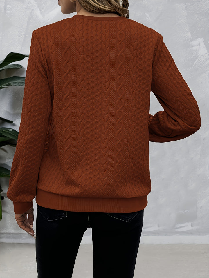 Corinne | Textured Half-Zip Sweatshirt